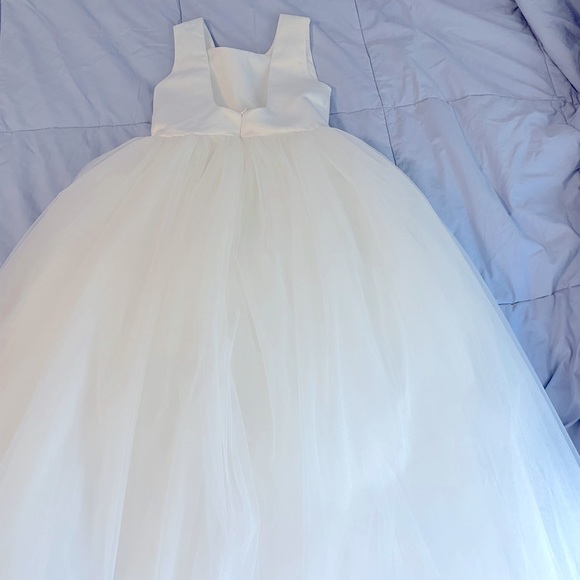 Flower Girl/Communion Dress White Size 6 - Picture 6 of 9